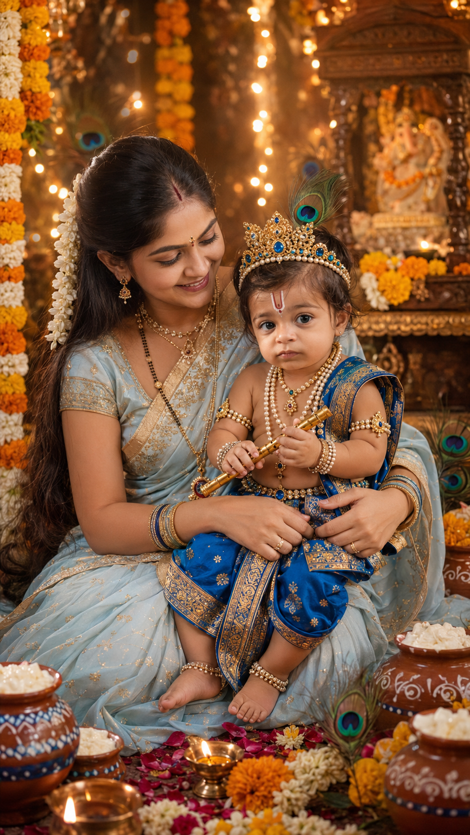 Mom with Little Krishna