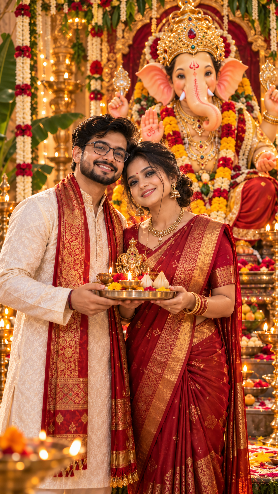Festive Ganesh Puja Portrait new