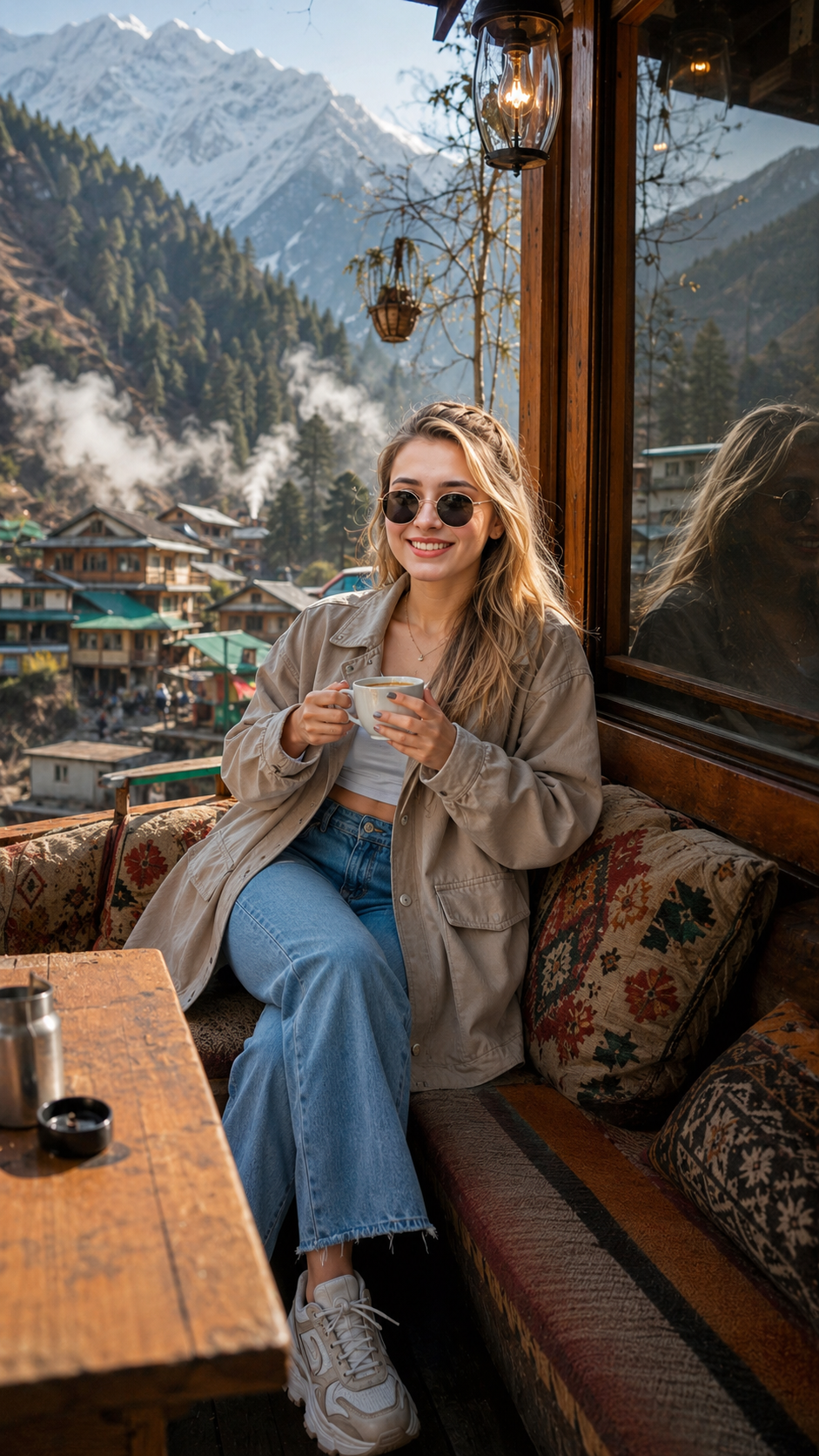 Kasol Mountain Café Girl