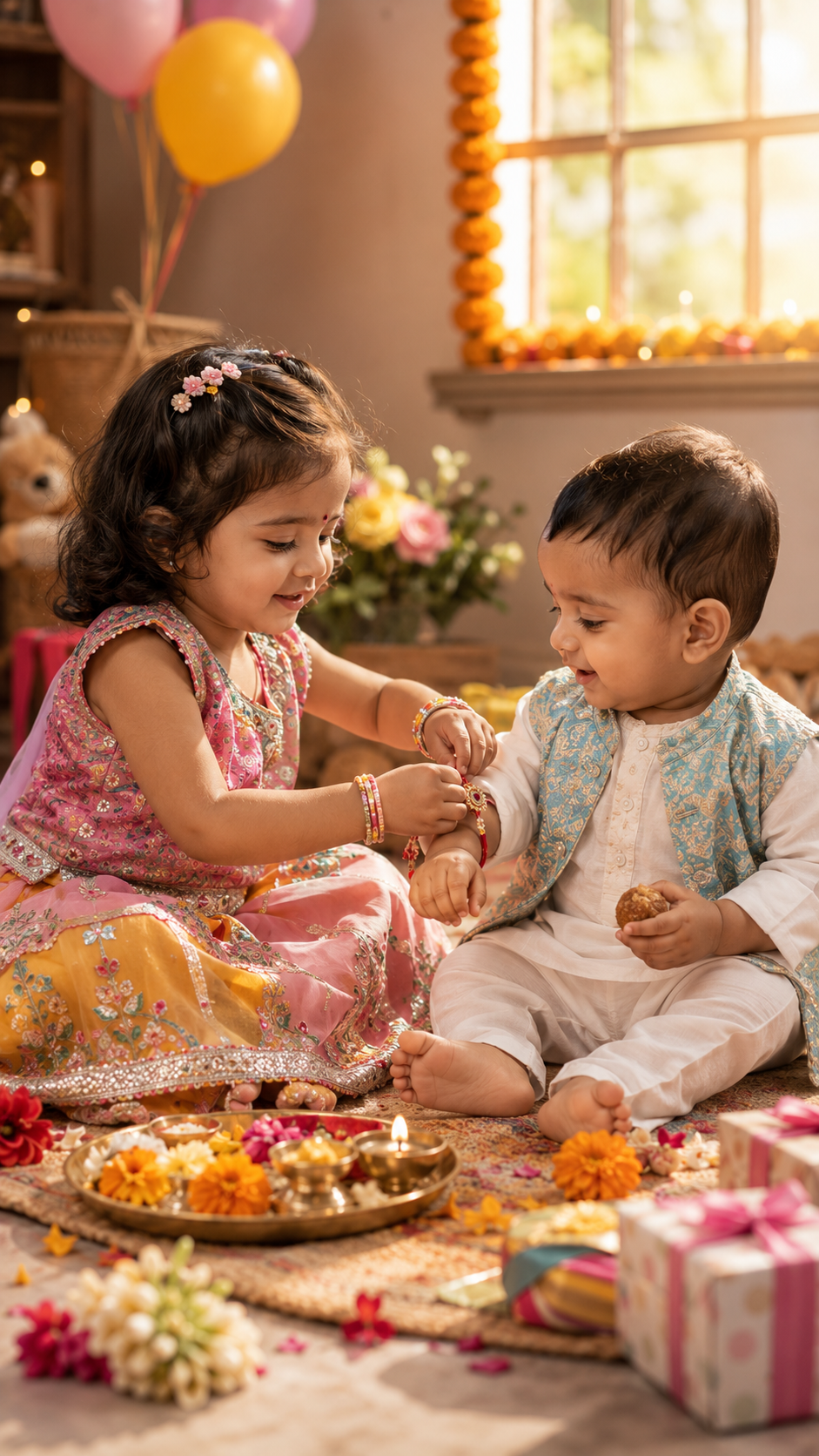 Little Sister Protecting Her Bhai