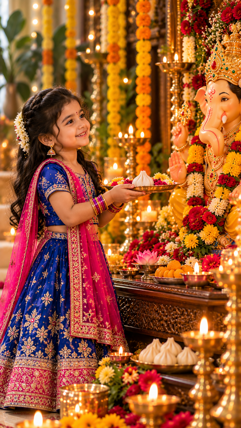 Child’s Puja Offering to Ganesha