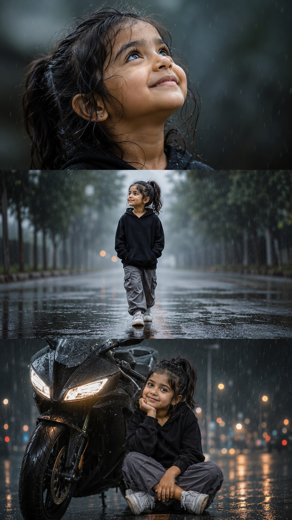 Rainy day wonder with a smile